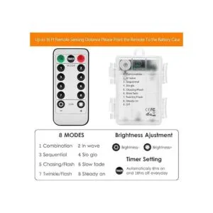 Bebrant Tira de luces LED funciona con pilas_4