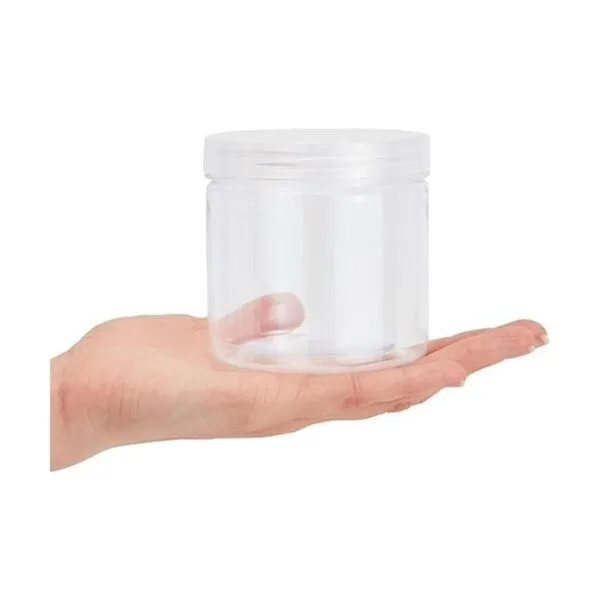Paquete de 8 tarros de plástico transparente de 12 onzas_5
