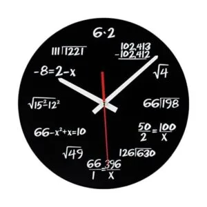 Reloj de pared AKAHA Matemáticas de 12.0 in diseño de_1
