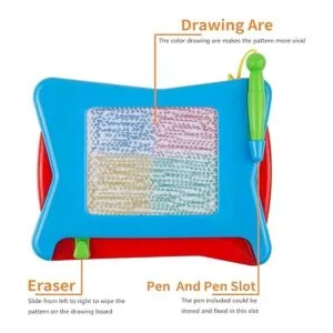 Mini tablero magnético de dibujo de 16 piezas 4 colores_2