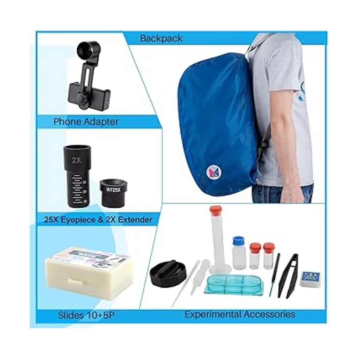 MAXLAPTER Microscopio para adultos niños estudiantes_5