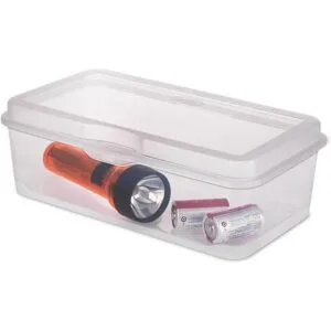 Sterilite Contenedor de plástico transparente FlipTop con_3