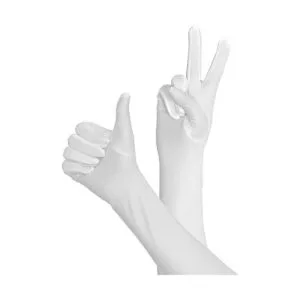 Skeleteen Guantes de ópera de satén blanco Guantes de_4