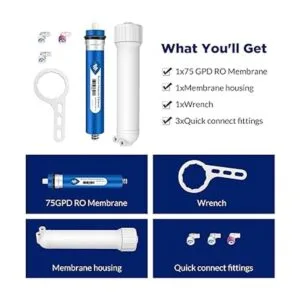 Membrane Solutions Membrana RO de 75 GPD membrana de_4