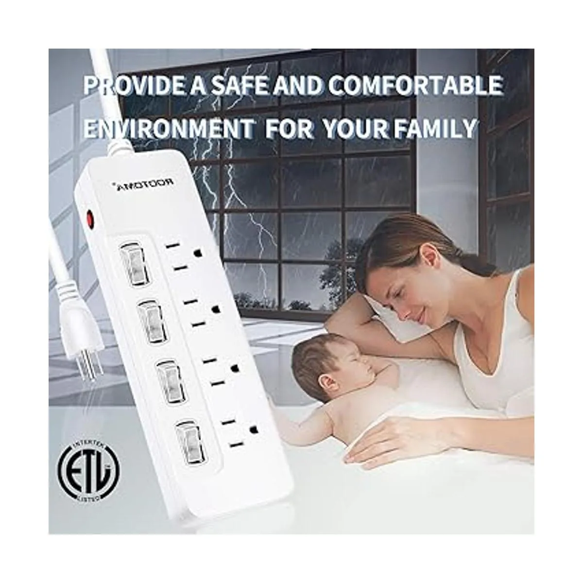 ROOTOMA Protector de sobretensiones de regleta de_3