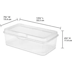 Sterilite Contenedor de plástico transparente FlipTop con_4