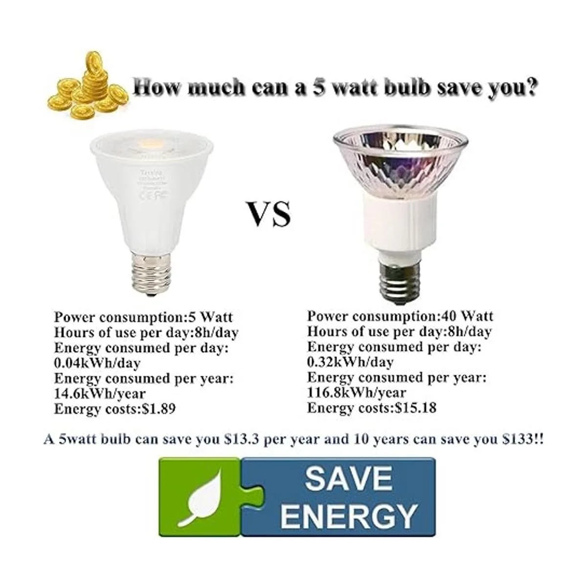 Bombilla LED regulable R14 5 W tipo R 450 lúmenes mini_4