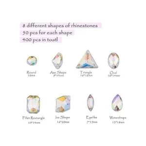 400 piezas para coser en gemas de diamantes de imitación_2