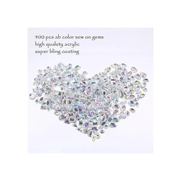 400 piezas para coser en gemas de diamantes de imitación_3