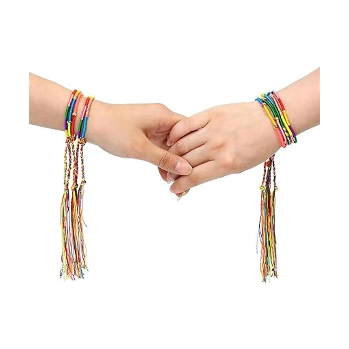 Resinta 40 pulseras trenzadas hechas a mano de varios_6