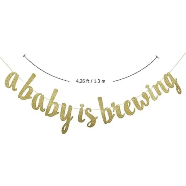 A Baby is Brewing Guirnalda de carteles con purpurina_4
