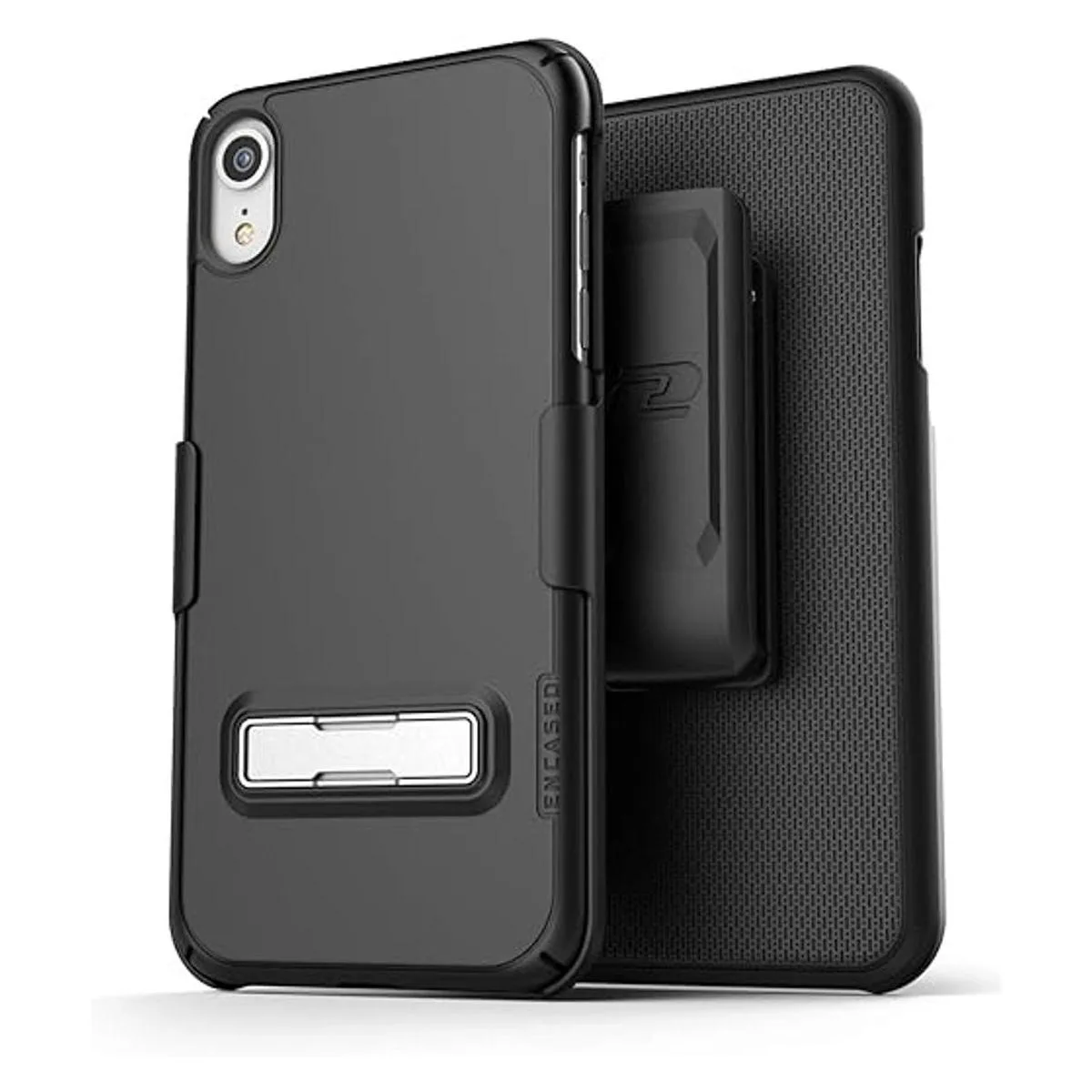 Carcasa para iPhone XR con clip de cinturón con función_1