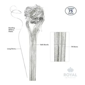 Royal Imports Llenador de jarrón rizado con purpurina_4