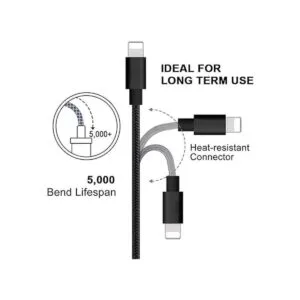 RoFI Cable de cargador de teléfono 2 unidades Cable USB_5