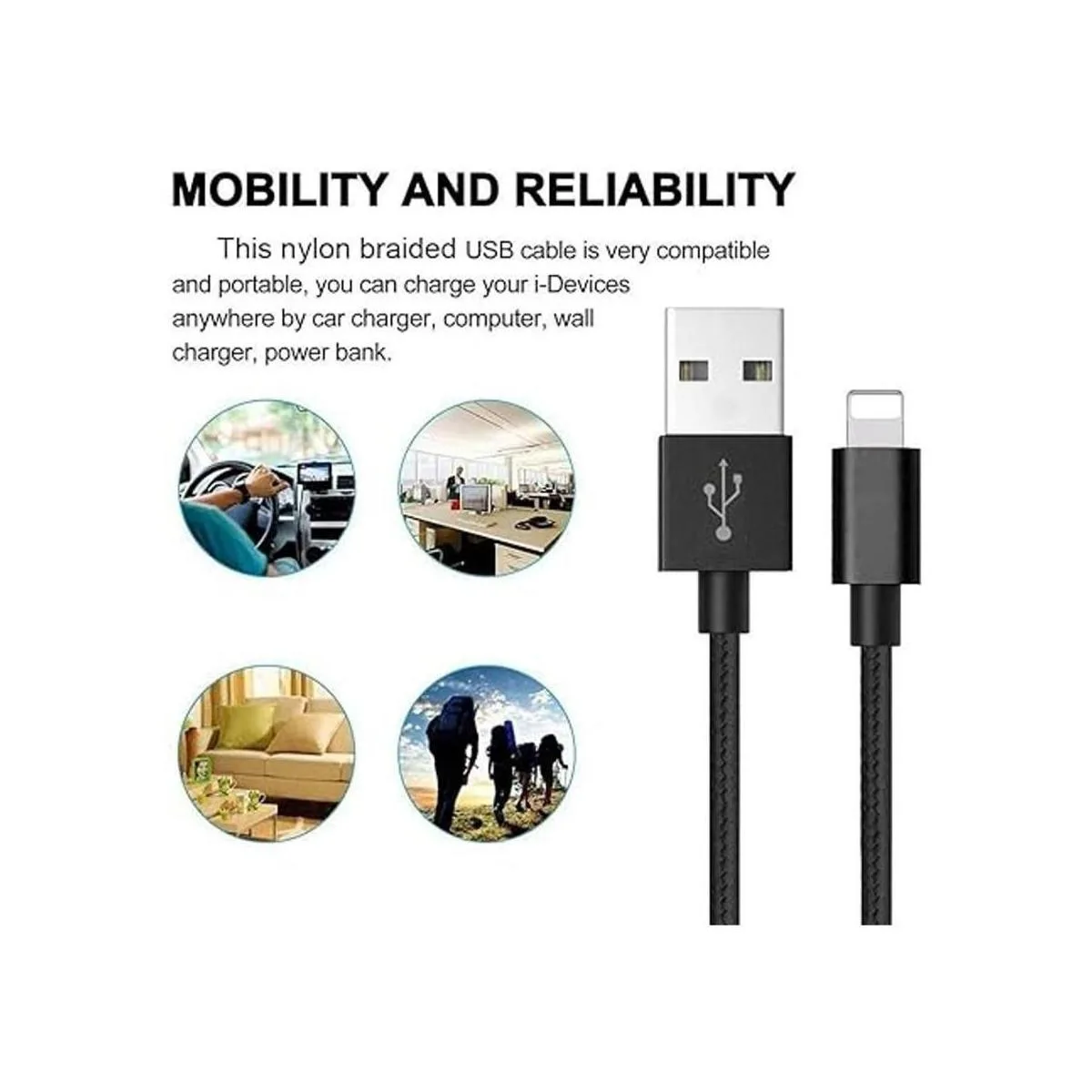 RoFI Cable de cargador de teléfono 2 unidades Cable USB_6