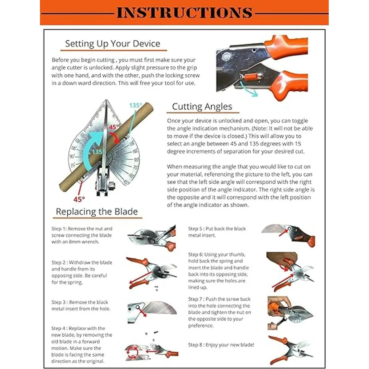 Cortador de inglete multiángulo hoja de repuesto_6