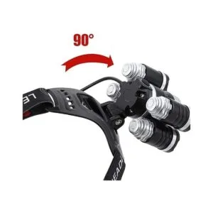 Linterna frontal LED recargable por USB 9000 lúmenes_4