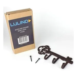 LULIND Llavero rústico montado en la pared hierro_6