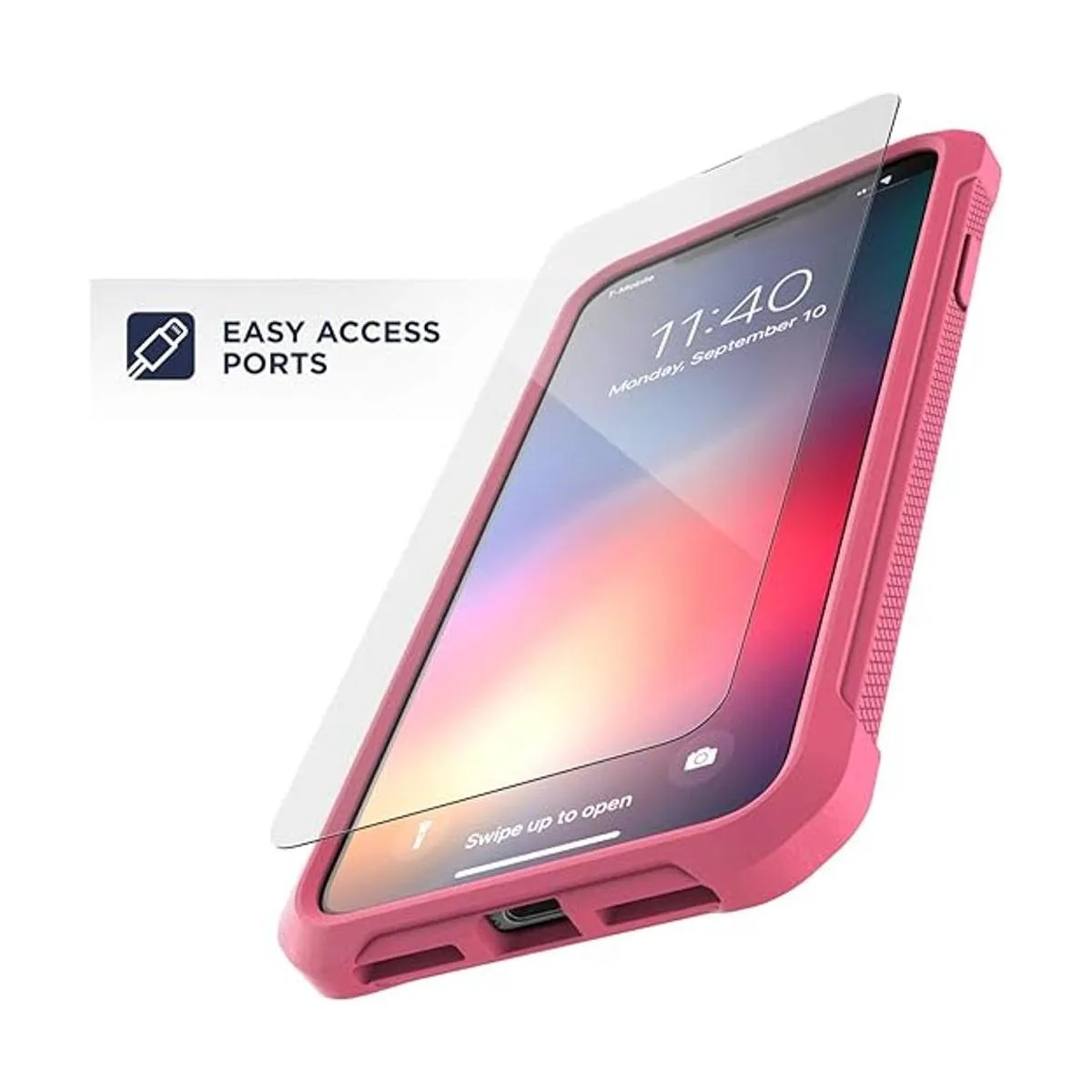 Carcasa protectora para iPhone XR transparente con_2