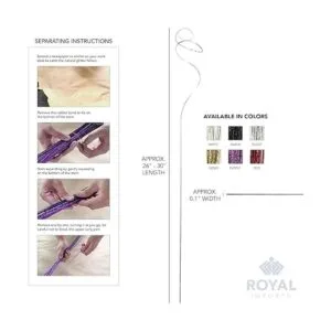 Royal Imports Llenador de jarrón rizado con purpurina_6