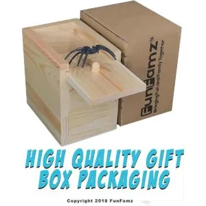 FunFamz Caja de madera con diseño de araña original caja_5