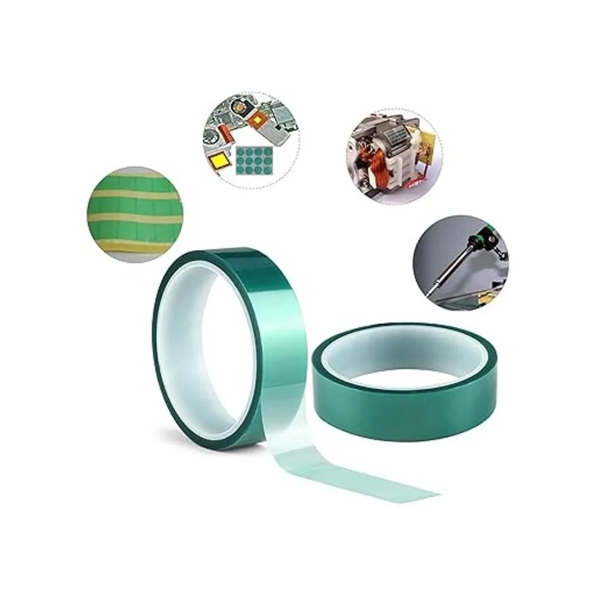 Paquete de 3 cintas de poliéster verde de alta temperatura_5