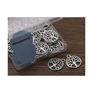 Shapenty Dijes redondos de metal para árbol de la vida_5