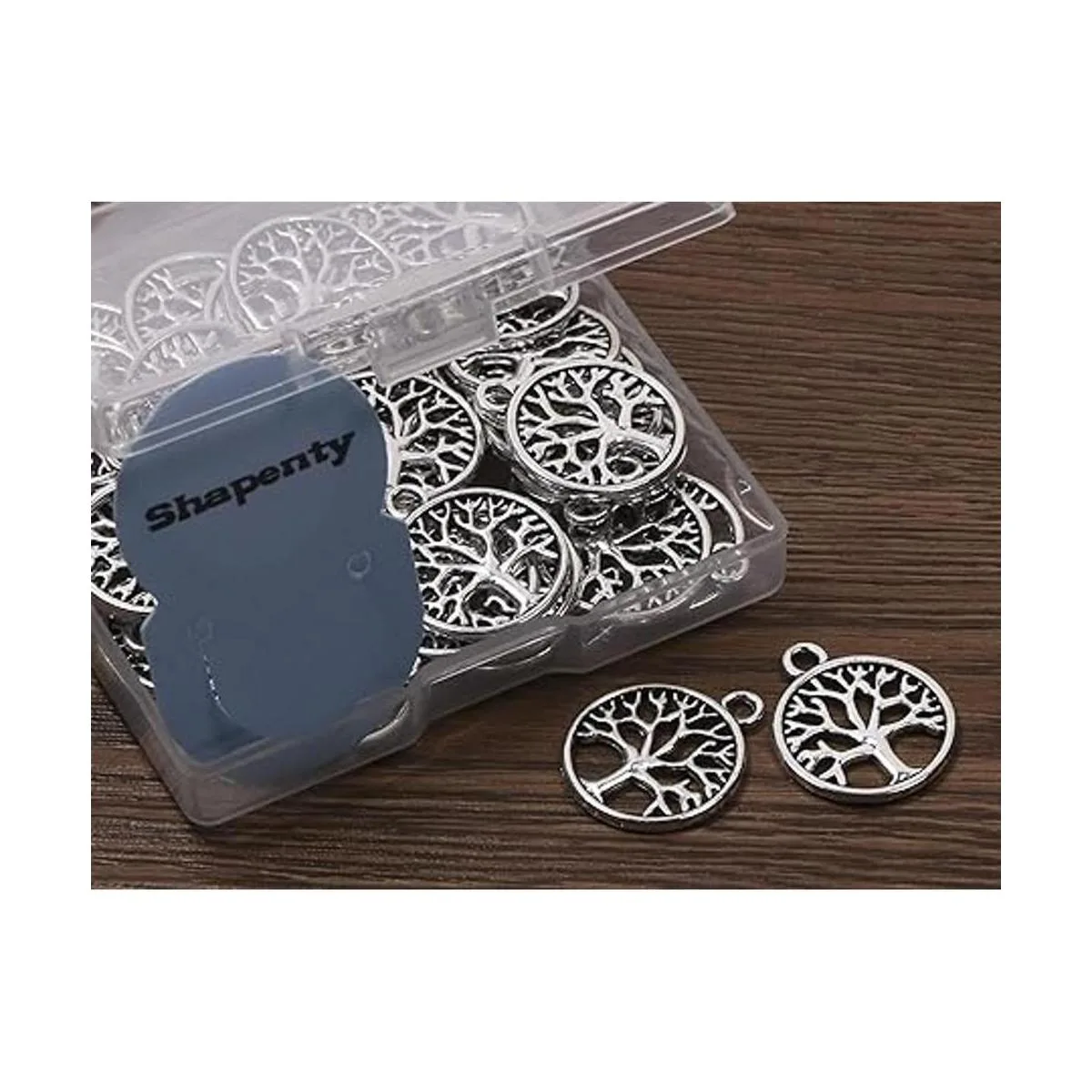 Shapenty Dijes redondos de metal para árbol de la vida_5
