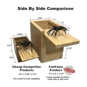 FunFamz Caja de madera con diseño de araña original caja_6