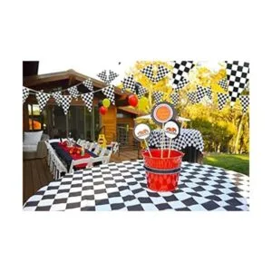 Piokio Bandera a cuadros en blanco y negro de 100 pies_5