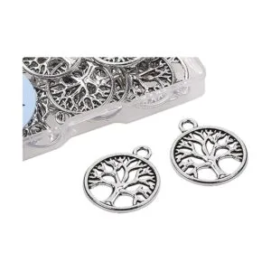 Shapenty Dijes redondos de metal para árbol de la vida_3