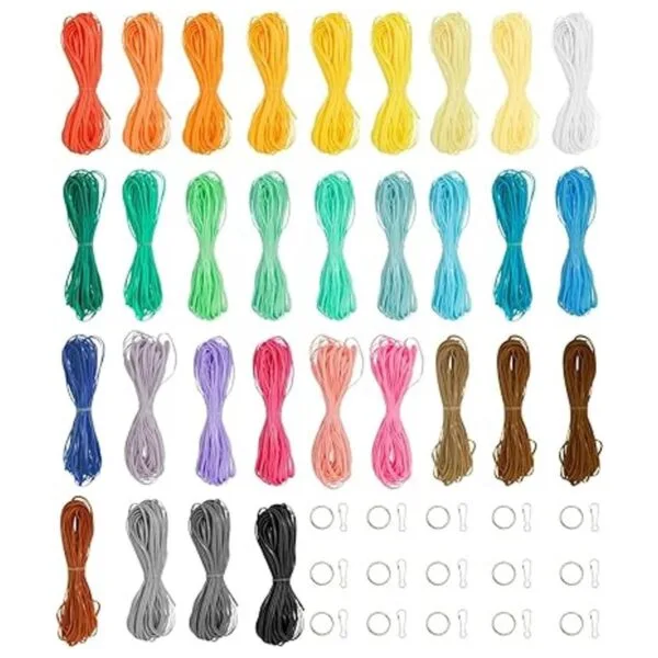 Kit de cuerda de gimp de 31 colores para 15 llaveros_3