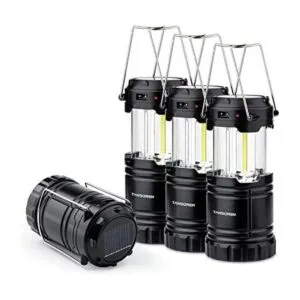 Paquete de 4 faroles solares recargables por USB 3 AA de_1