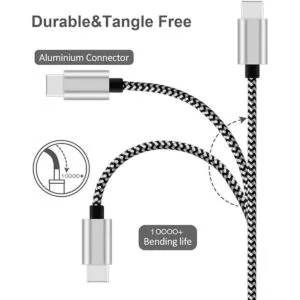 Cable USB tipo C de 15 pies con carga rápida 3A ultra_2