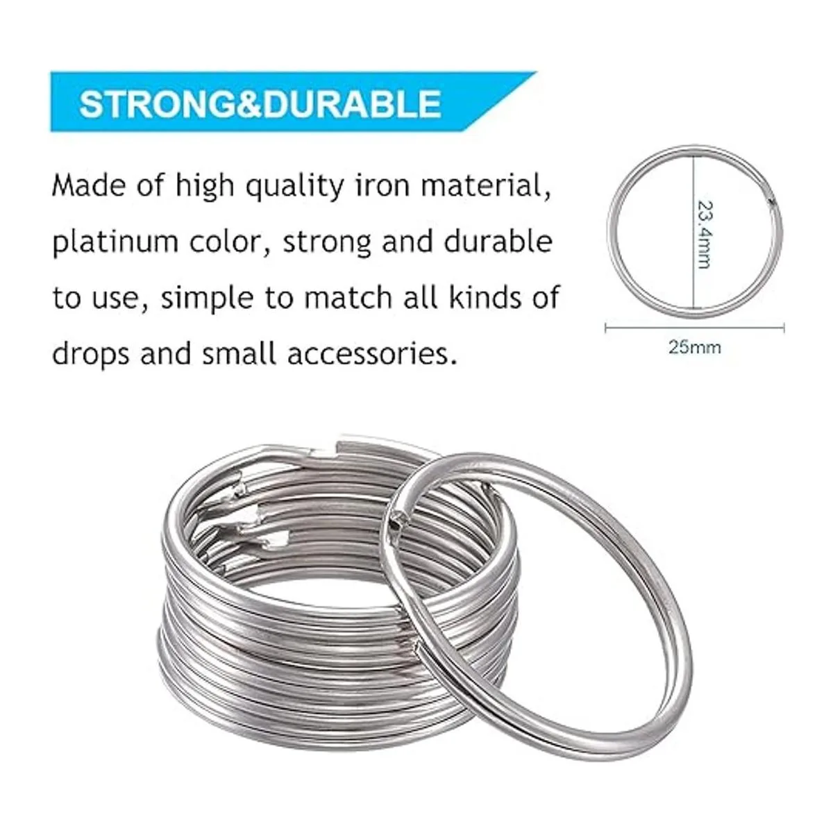 Craftdady 1000 conectores redondos divididos para llavero_3