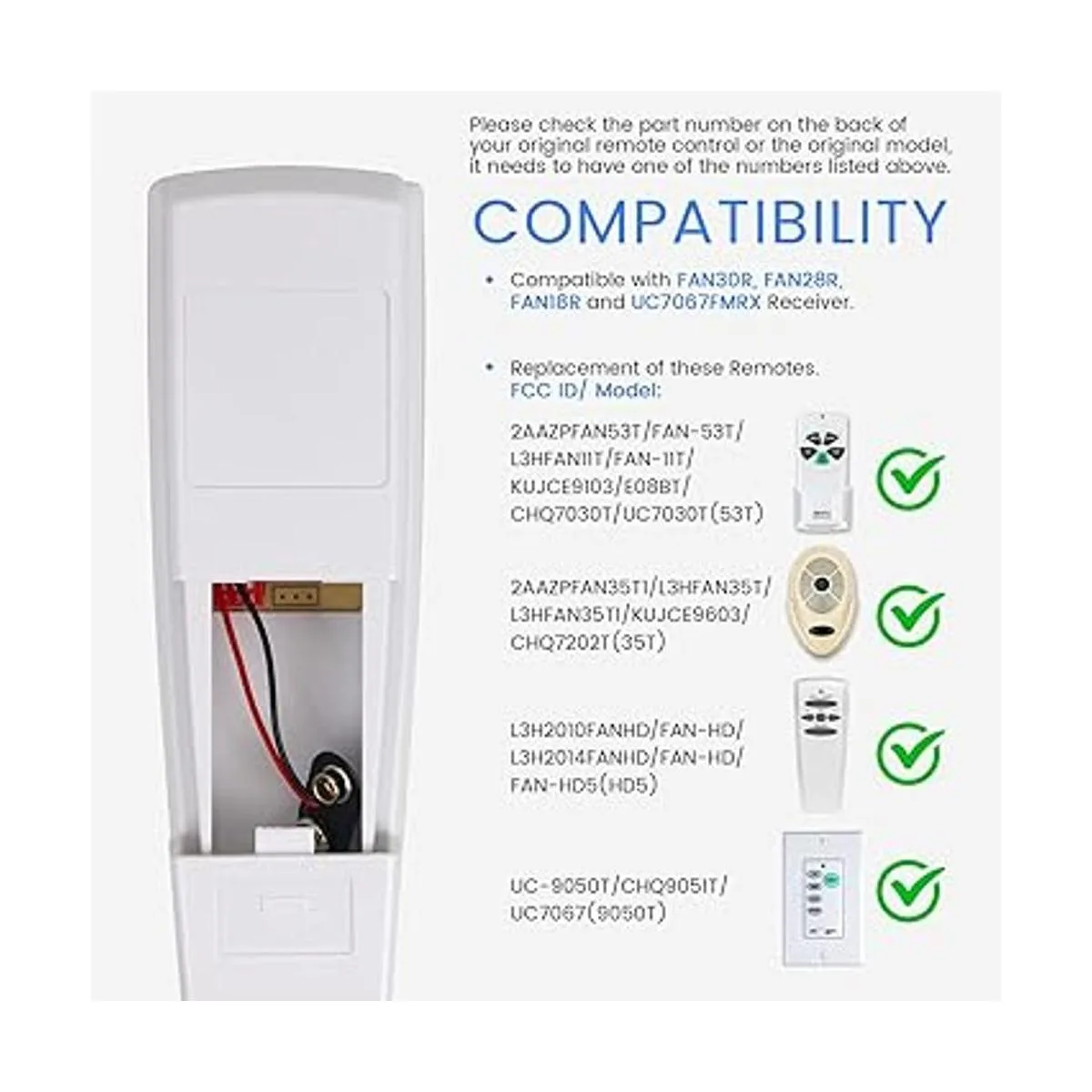 Eogifee Kit universal de control remoto y receptor de_5