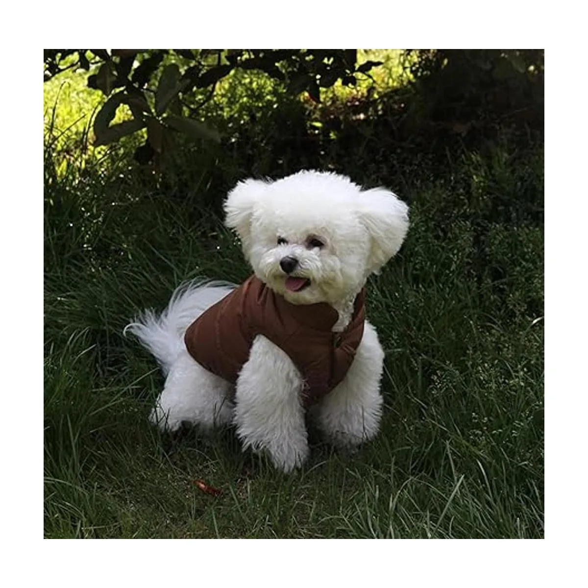 JoyDaog Chaqueta de forro polar para perro 2 capas para_6