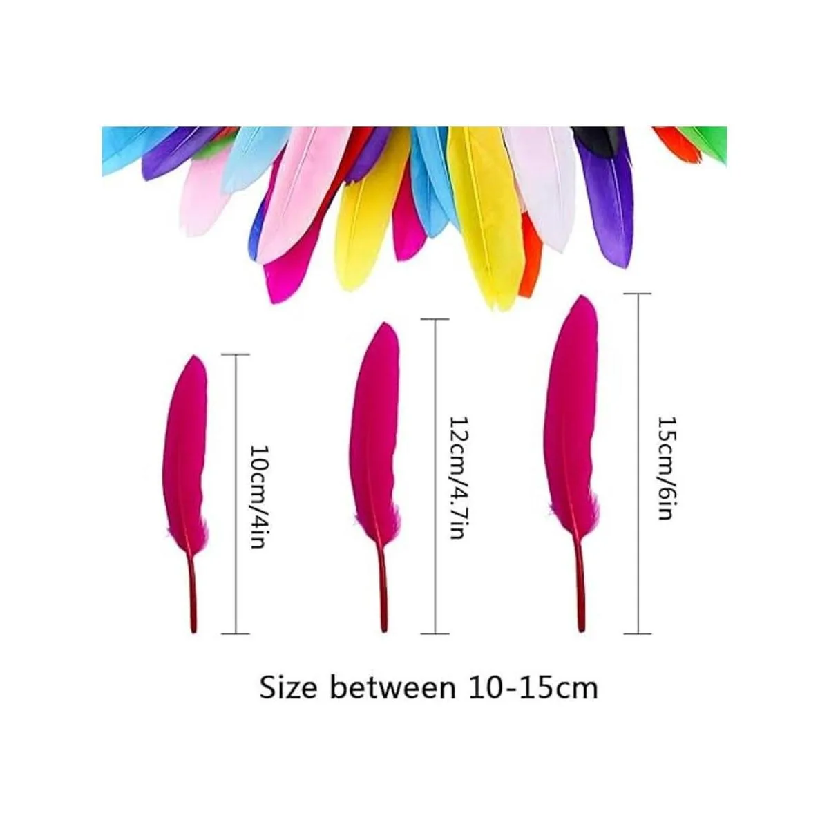 Coceca 240 plumas de ganso coloridas de 4 a 6 pulgadas_2