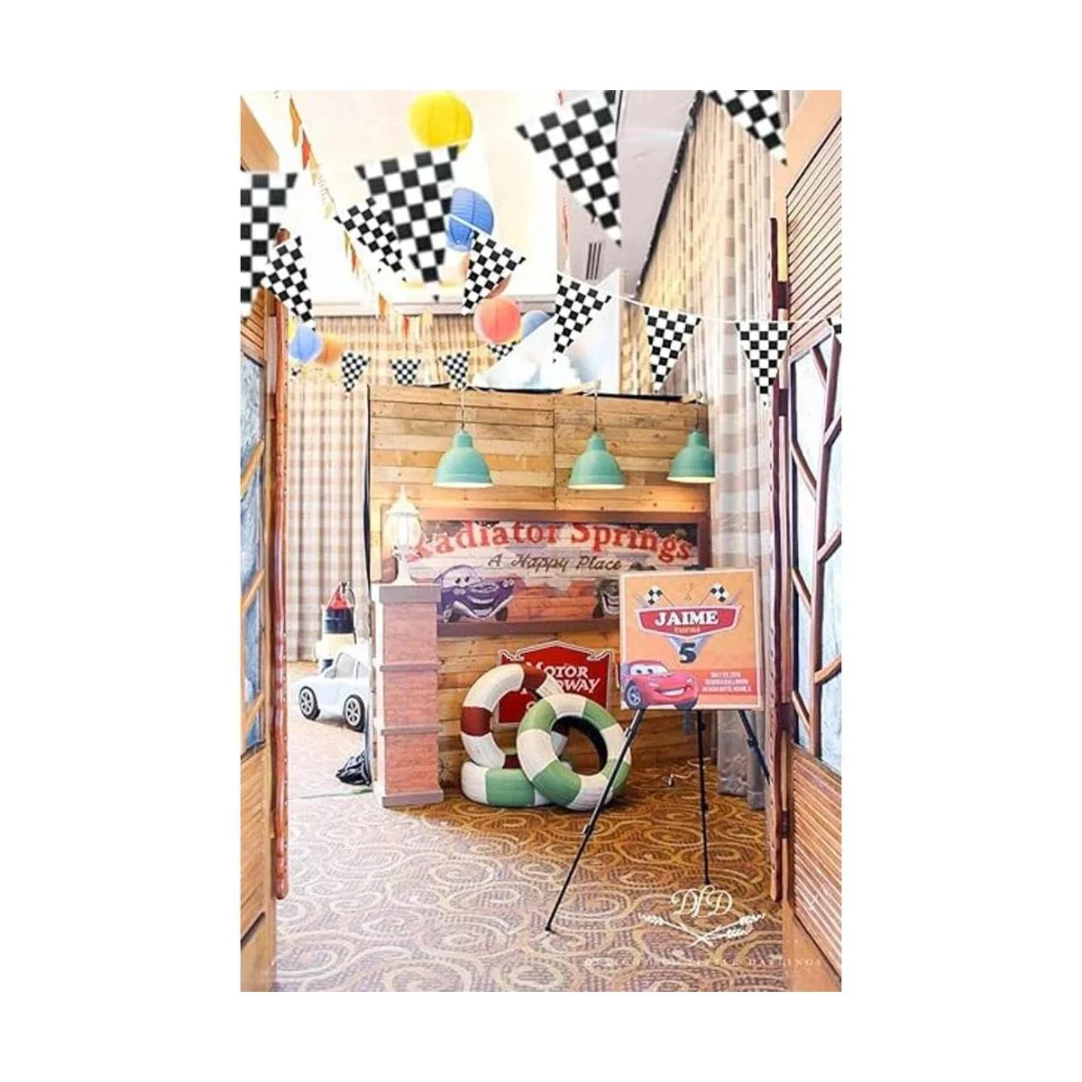 Piokio Bandera a cuadros en blanco y negro de 100 pies_4