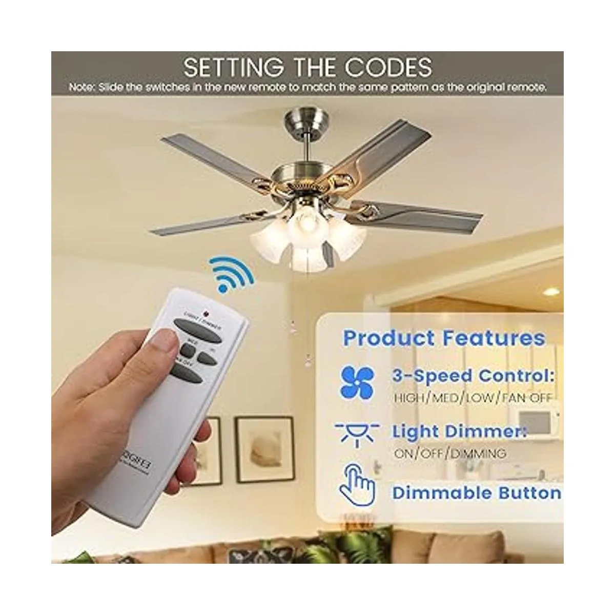 Eogifee Kit universal de control remoto y receptor de_2