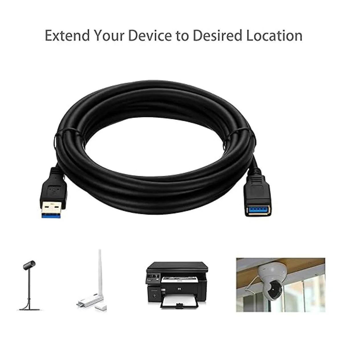NC XQIN Cable USB de tipo A y 3.0 con conexión macho a_7
