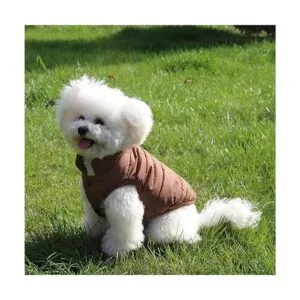 JoyDaog Chaqueta de forro polar para perro 2 capas para_4