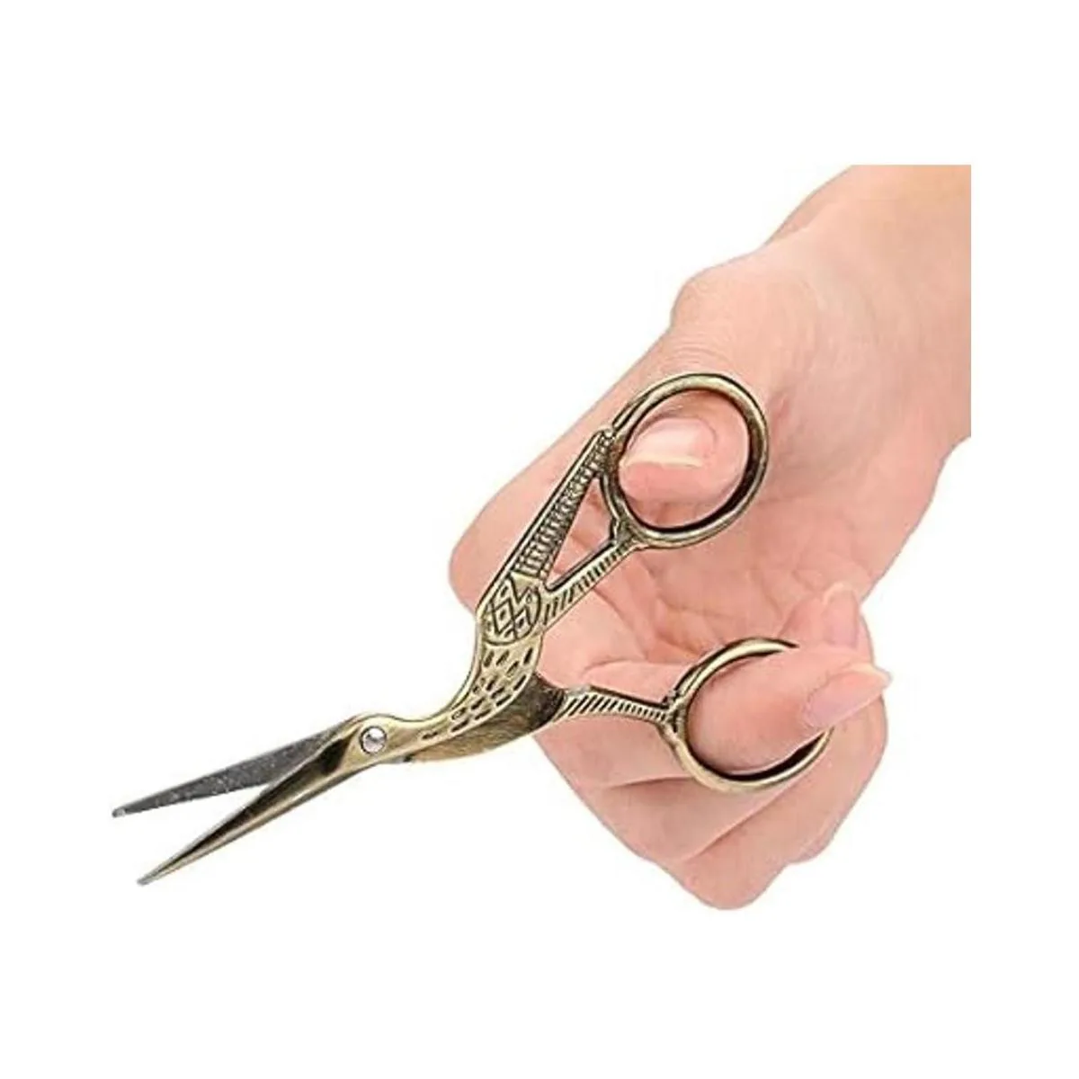 Tijeras de costura vintage con forma de cigeña tijeras_4