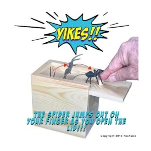 FunFamz Caja de madera con diseño de araña original caja_2