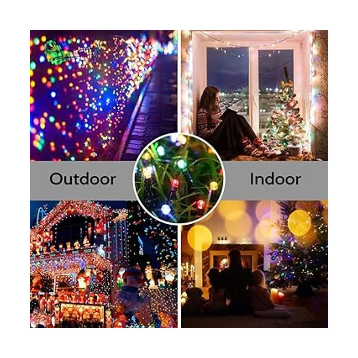 Joomer Luces Chrismas con batería 200 luces LED de hadas_3