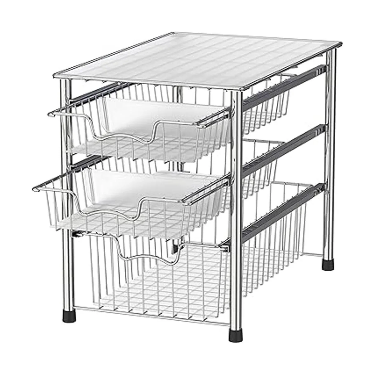 Simple Houseware Organizador apilable con 3 niveles de_1