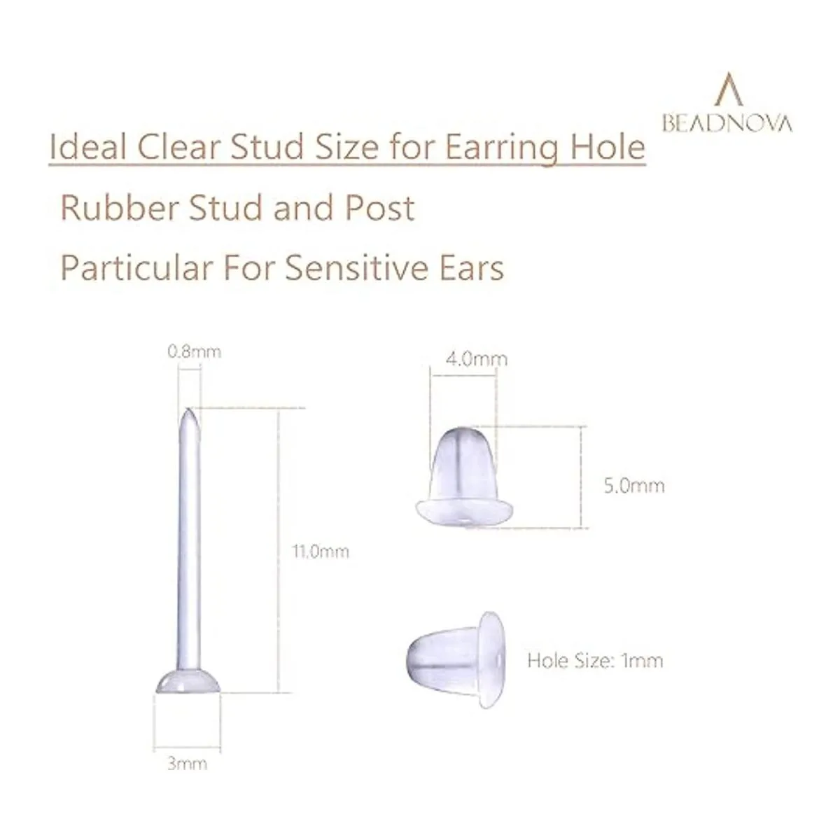 BEADNOVA Aretes transparentes de plástico para deportes_2