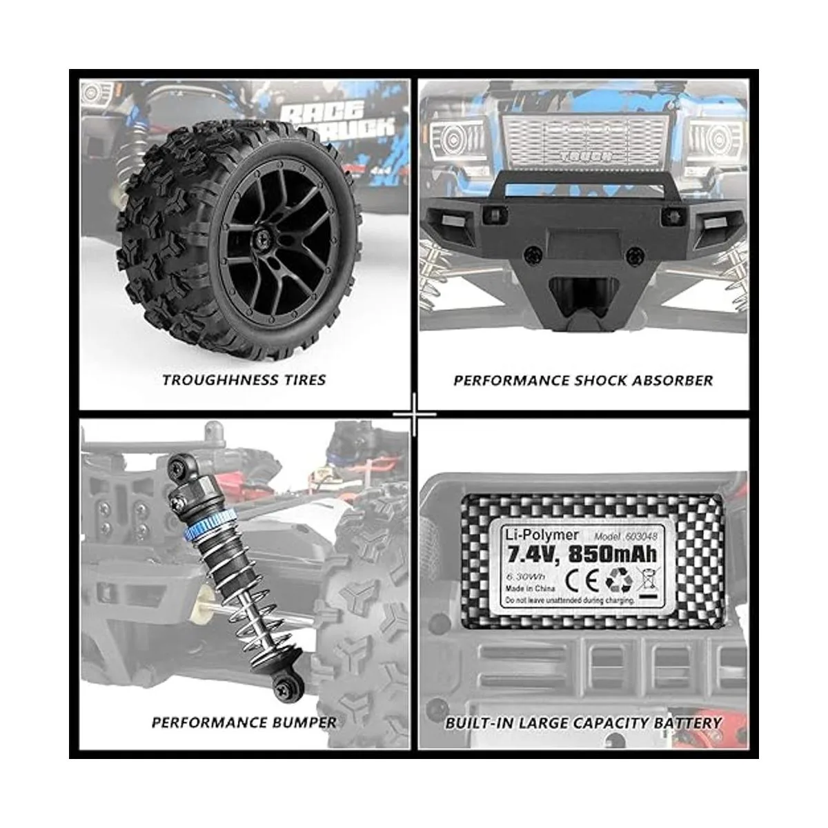 HAIBOXING Vehículos RC a escala 118 4WD todoterreno_5