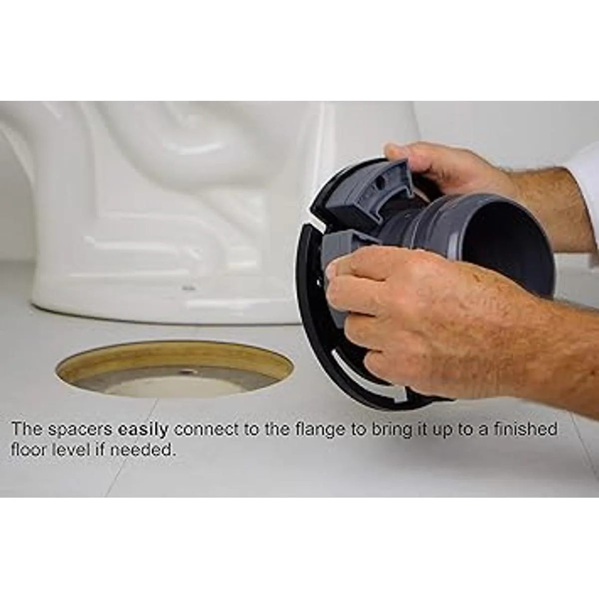 FlexOn Brida de inodoro para tubos de PVC de 4 pulgadas_5