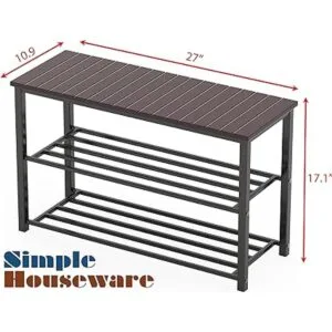 SimpleHouseware Banco de almacenamiento de zapatos para_3